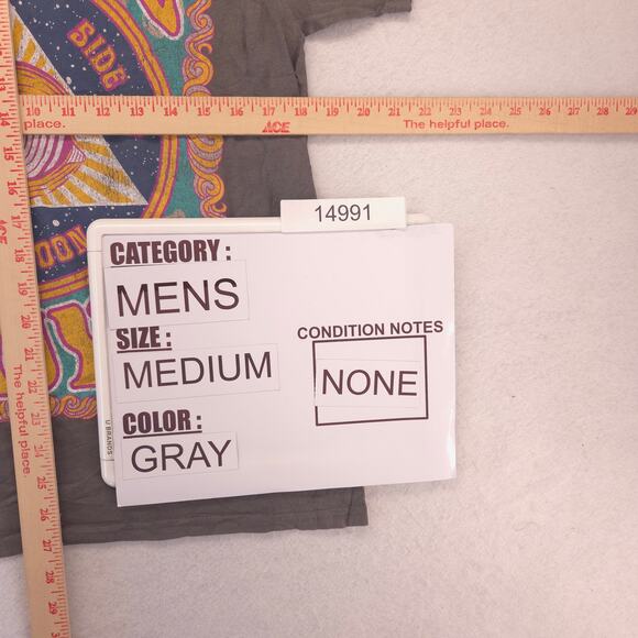 Pink Floyd Band Dark Side Of The Moon Crew Neck T Shirt Mens Size Medium M Gray - Picture 8 of 9